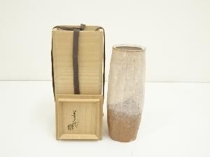 萩焼　指月窯　波多野善蔵造　花入（共箱）